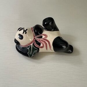 Vintage Panda Bear Small Ceramic Figurine